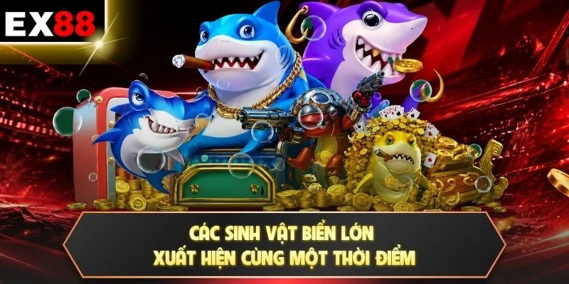 Các sinh vật biển lớn xuất hiện cùng một thời điểm