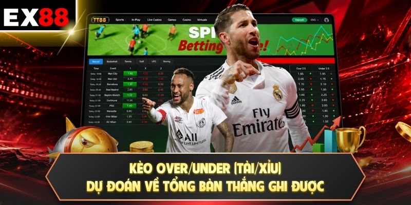 Kèo Over/Under (Tài/Xỉu) dự đoán về tổng bàn thắng ghi được